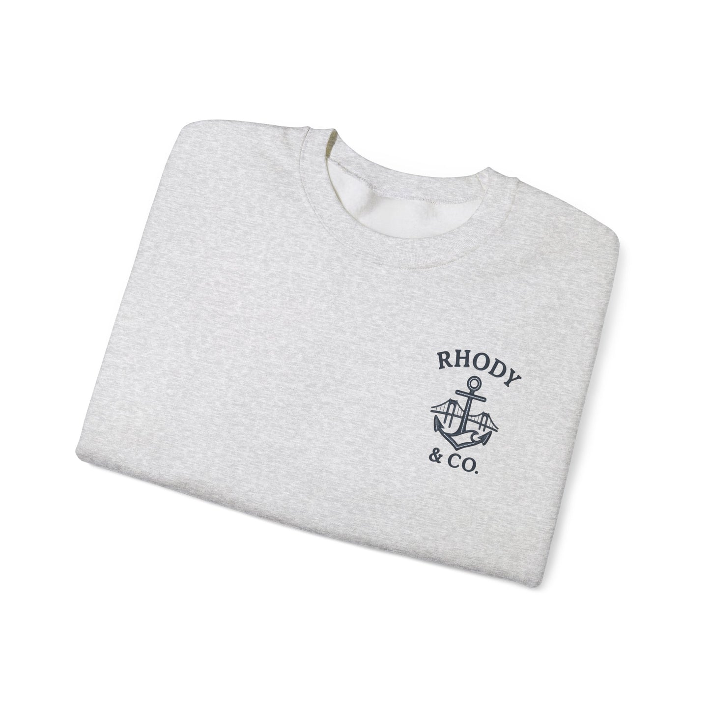 Rhody and Co. Crewneck - Ash and Navy
