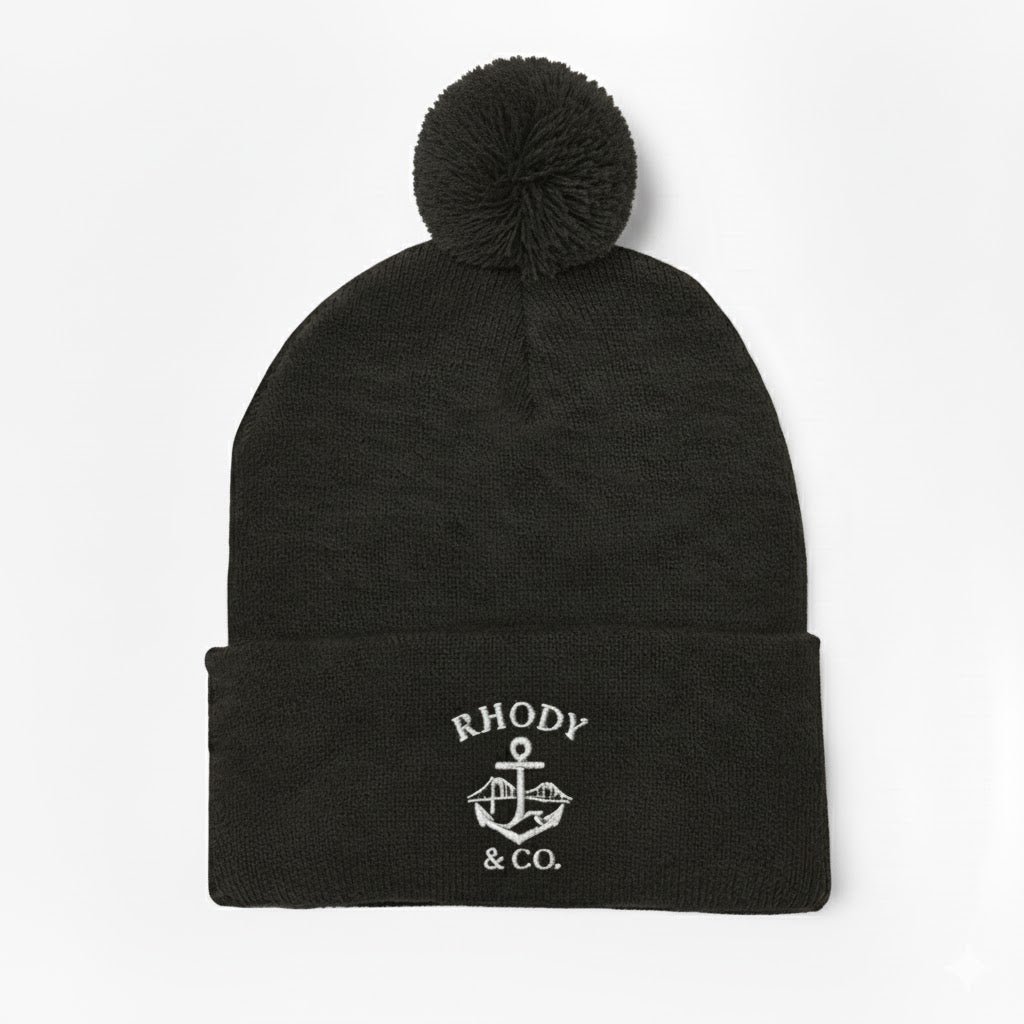 Rhody and Co. Pom Pom Beanie - Black and White Beanie