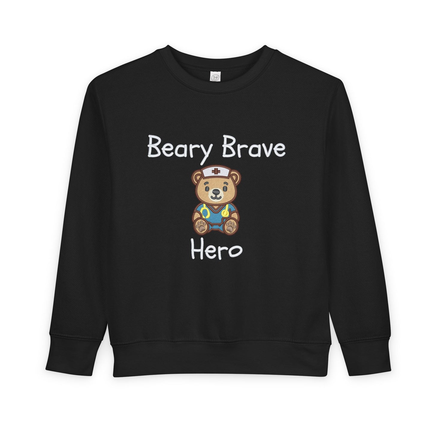 Beary Brave Hero – Nurse Toddler Crew Fleece Sweatshirt