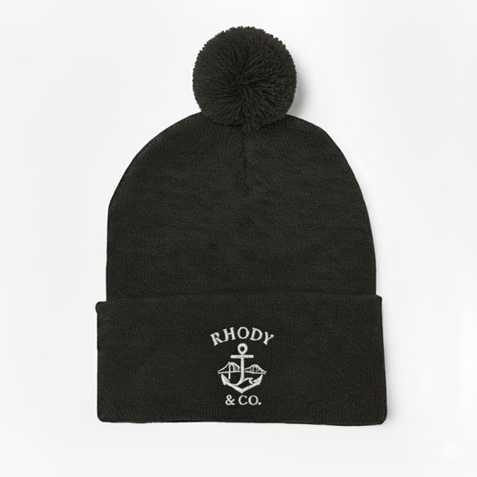 Rhody & Co. Pom Pom Beanie - Black and White Beanie