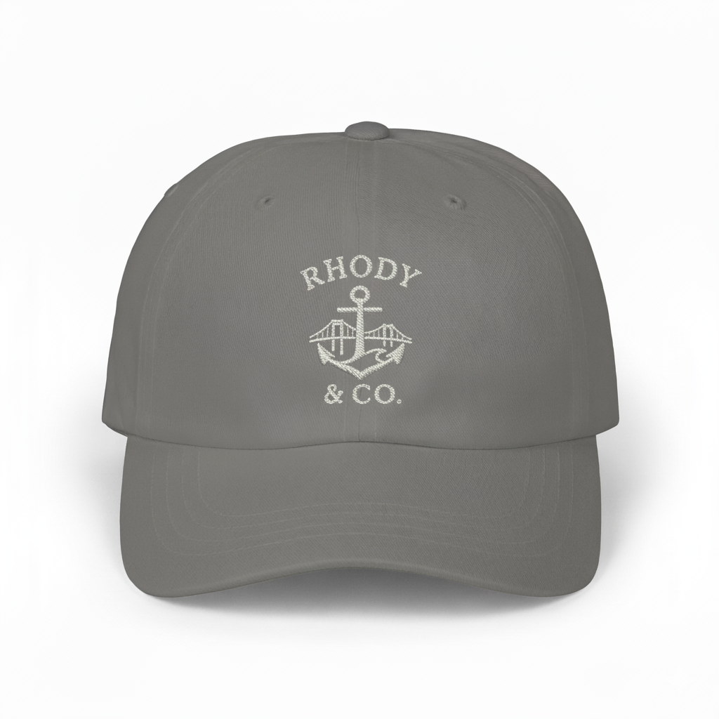 Rhody and Co. Classic Cap – Charcoal Gray & Silver