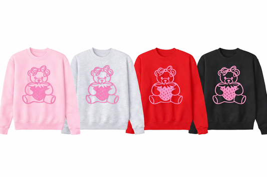 Strawberry Bear Valentine Crewneck
