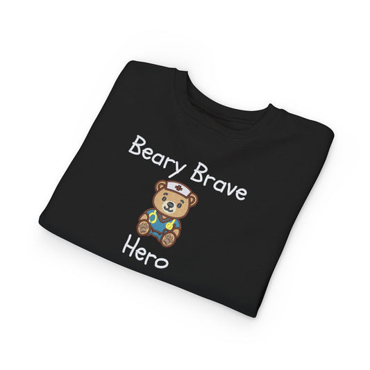 Beary Brave Hero – Nurse Toddler Crew Fleece Sweatshirt