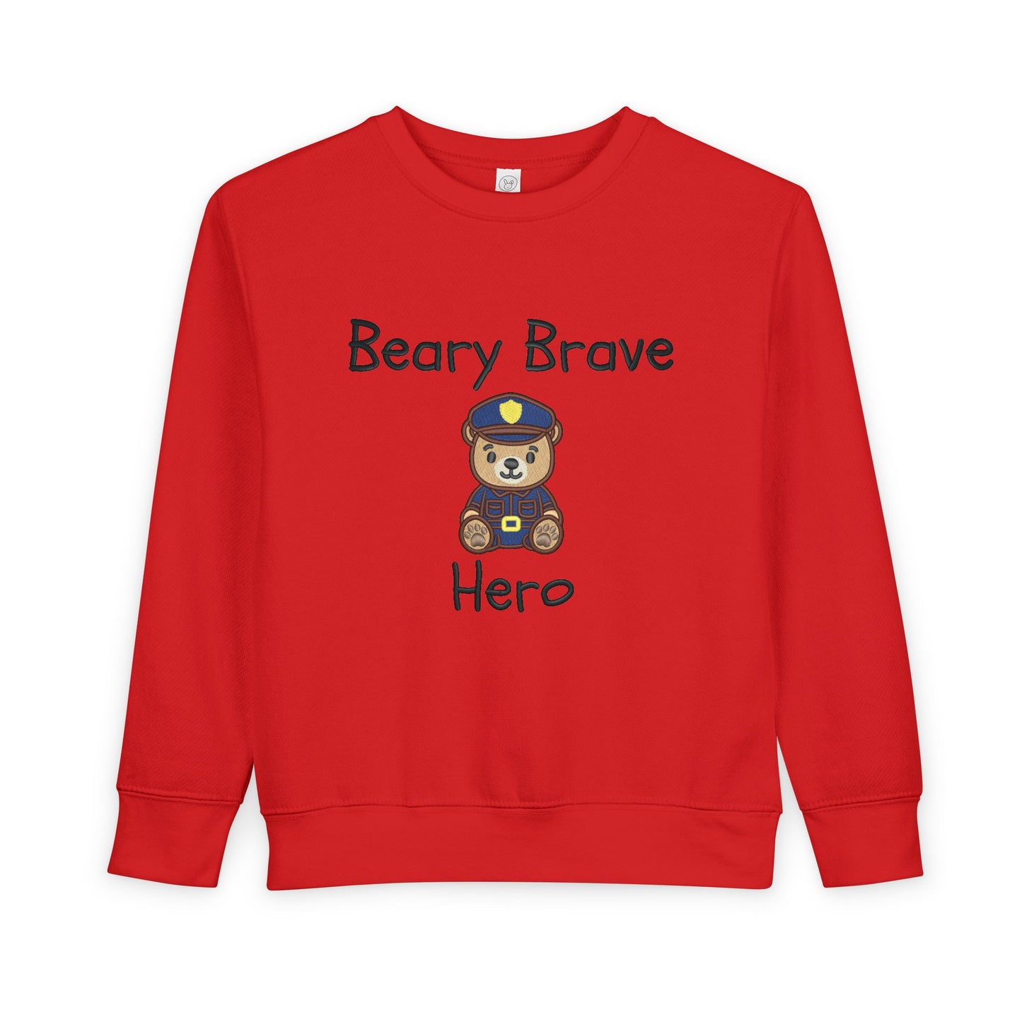 Beary Brave Hero – Police Toddler Crew Fleece Sweatshirt