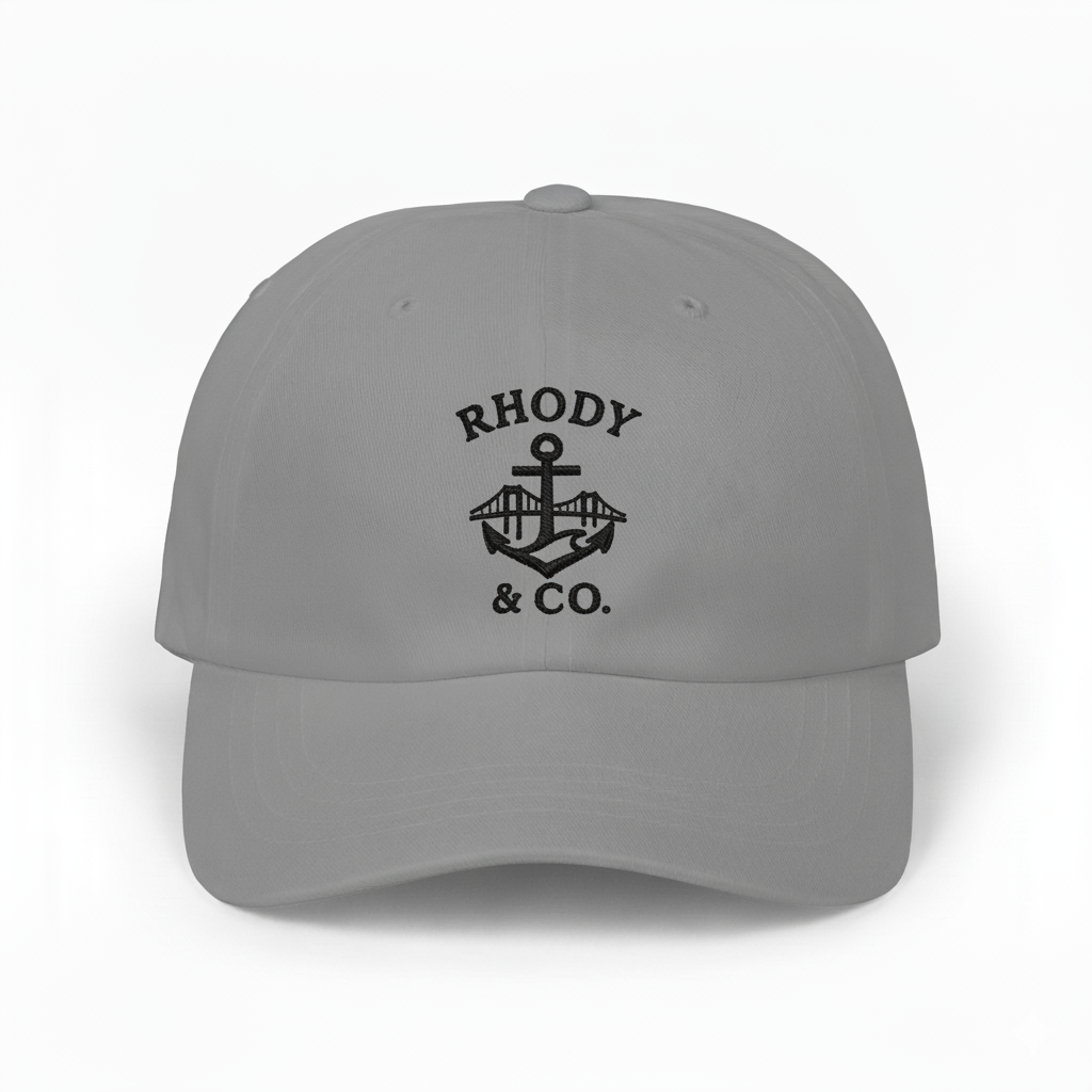 Rhody and Co. Classic Cap – Light Gray & Black