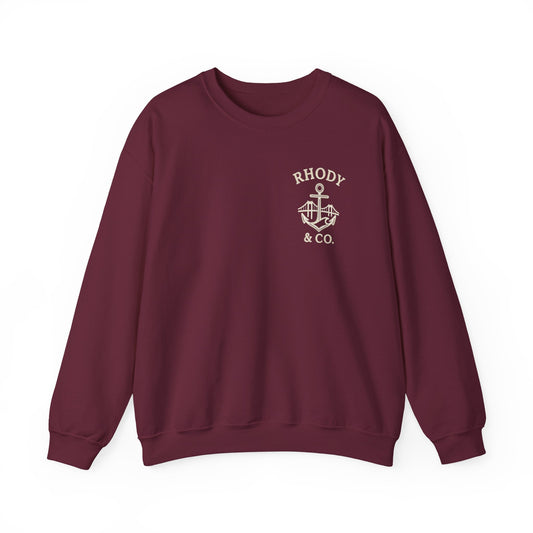 Rhody and Co. Crewneck - Maroon and Beige