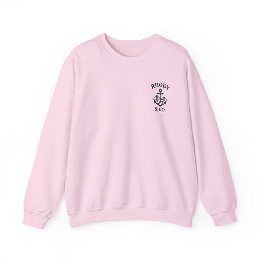 Rhody & Co. Crewneck - Pink and Navy