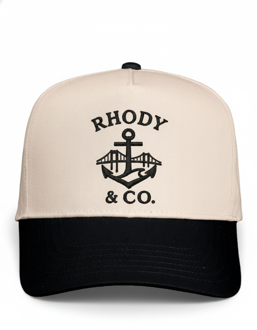 Rhody and Co Snapback Cap - Natural and Black
