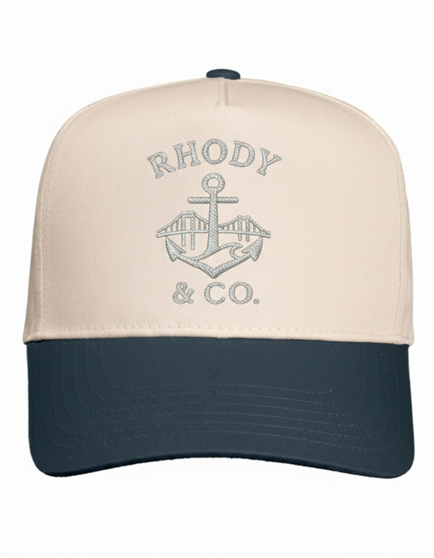 Rhody and Co. Snapback Cap - Natural & Charcoal