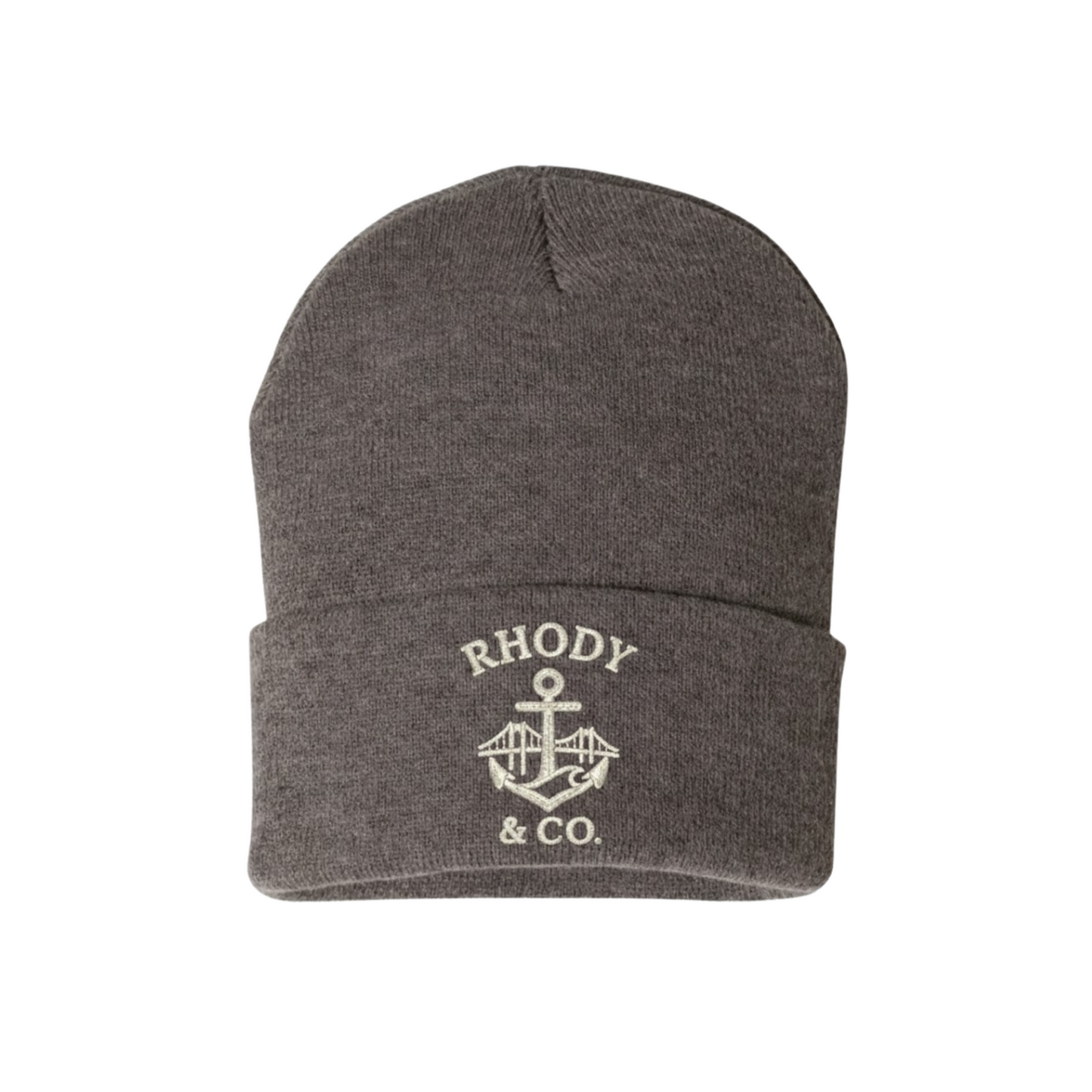 Rhody and Co. Cuffed Beanie - Heather Brown and Beige